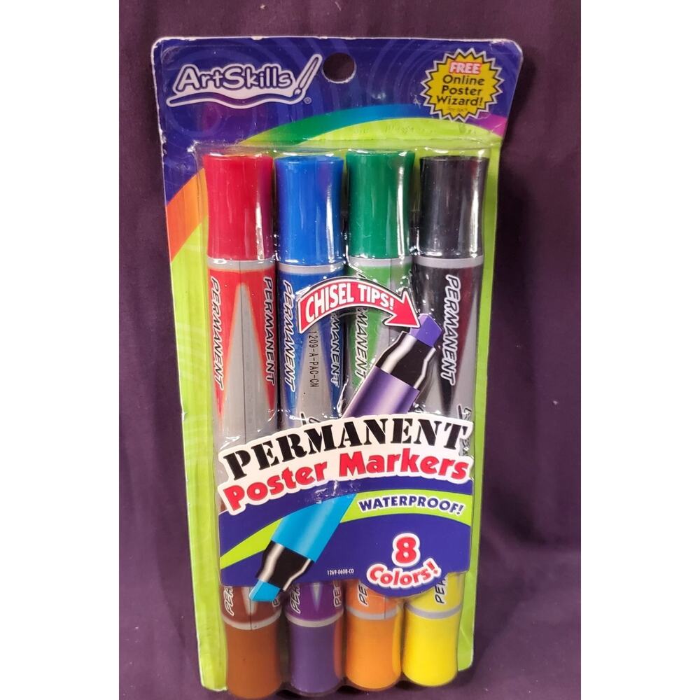 Artskills Dual Ended Permanent Lettering Sign Waterproof Poster MARKERS